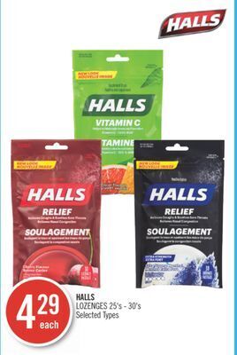 Shoppers Drug Mart Halls lozenges offer