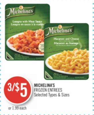 Shoppers Drug Mart Michelina's frozen entrees offer