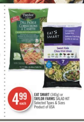 Shoppers Drug Mart Eat smart (340g) or taylor farms salad kit offer