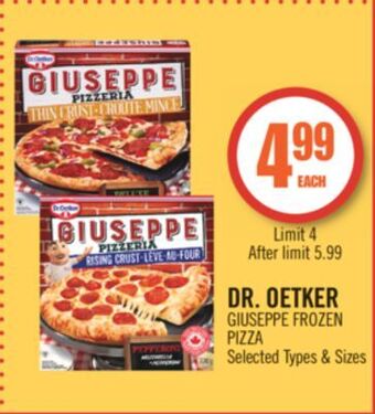 Shoppers Drug Mart Dr. oetker giuseppe frozen pizza offer