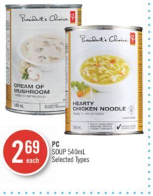 Shoppers Drug Mart Pc soup offer