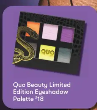 Shoppers Drug Mart Quo beauty limited edition eyeshadow palette offer