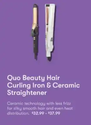 Shoppers Drug Mart Quo beauty hair curling iron & ceramic straightener offer