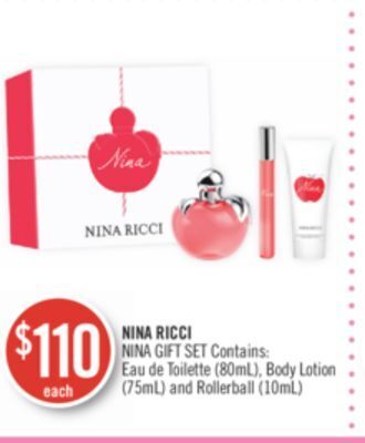 Shoppers Drug Mart Nina ricci nina gift set offer