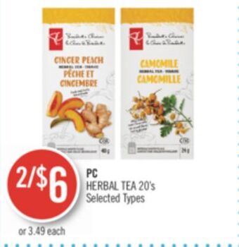 Shoppers Drug Mart Pc herbal tea offer