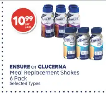 Shoppers Drug Mart Ensure or glucerna meal replacement shakes offer