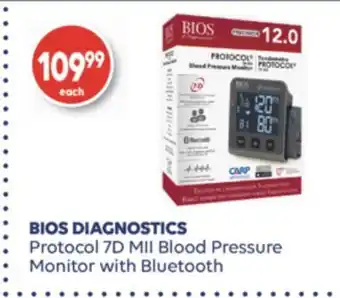 Shoppers Drug Mart Bios diagnostics protocol 7d mii blood pressure monitor with bluetooth offer
