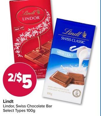 PharmaChoice Lindt lindor, swiss chocolate bar offer