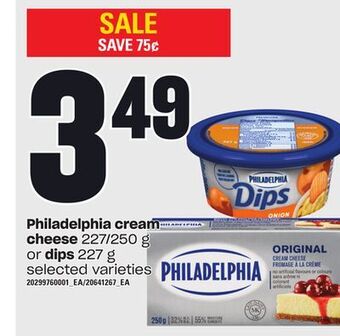 Independent City Market Philadelphia cream cheese, 227/250 g or dips, 227 g offer