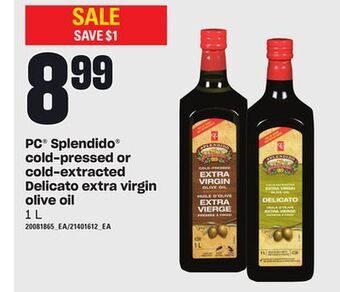 Independent City Market Pc® splendido cold-pressed or cold-extracted delicato extra virgin olive oil, 1 l offer