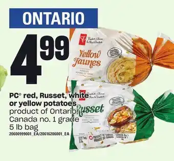 Independent City Market Pc® red, russet, white or yellow potatoes, 5 lb bag offer