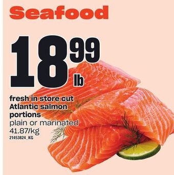 Independent City Market Fresh in store cut atlantic salmon portions offer