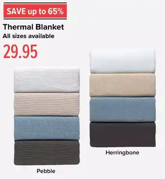 Linen Chest Pebble or herringbone thermal blanket offer