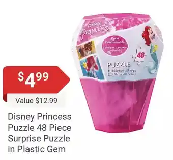 Samko & Miko Toy Warehouse Disney princess puzzle 48 piece surprise puzzle in plastic gem offer