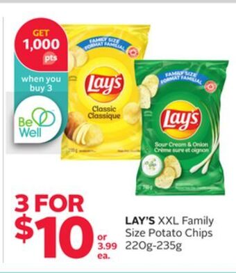Rexall Lay's xxl family size potato chips offer