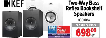 2001 Audio Video Kef two-way bass reflex bookshelf speakers offer