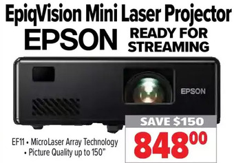 2001 Audio Video Epson epiqvision mini laser projector offer