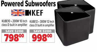 2001 Audio Video Kef powered subwoofers offer