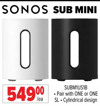 2001 Audio Video Sonos sub mini offer