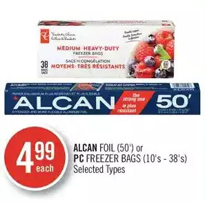 Shoppers Drug Mart Alcan foil or pc freezer bags offer