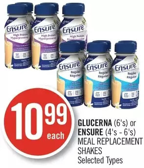 Shoppers Drug Mart Glucerna or ensure meal replacement shakes offer