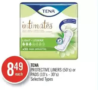 Shoppers Drug Mart Tena protective liners or pads offer