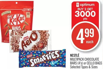 Shoppers Drug Mart Nestle multipack chocolate bars or cello bags offer