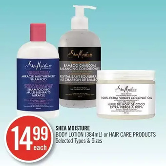 Shoppers Drug Mart Shea moisture body lotion or hair care products offer
