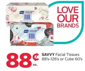 Rexall Savvy facial tissues or cube offer