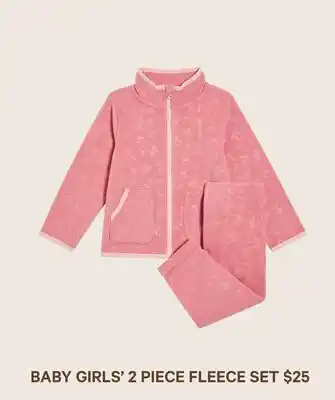 Joe Fresh Baby girls' 2 piece fleece set offer