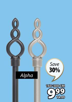 JYSK Alpha single curtain rod kit offer