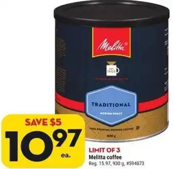 Giant Tiger Melitta Coffee 930 g offer