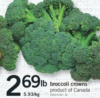 Fortinos Broccoli Crowns 5.93Kg offer