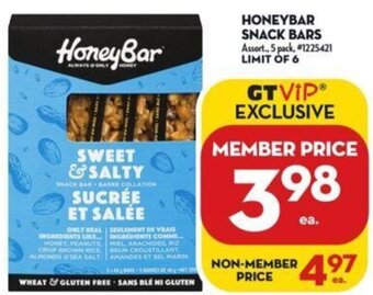 Giant Tiger Honeybar Snack Bars offer