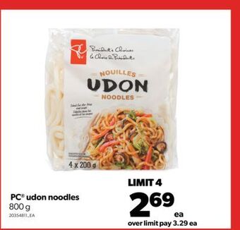 Real Canadian Superstore Pc® udon noodles, 800 g offer
