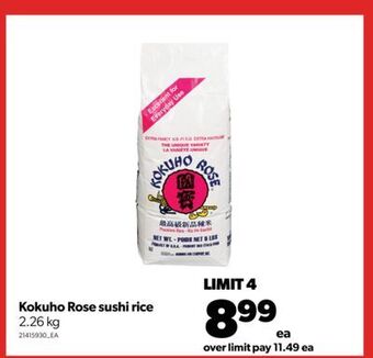 Real Canadian Superstore Kokuho rose sushi rice, 2.26 kg offer