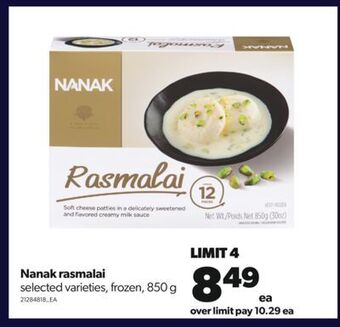 Real Canadian Superstore Nanak rasmalai, 850 g offer