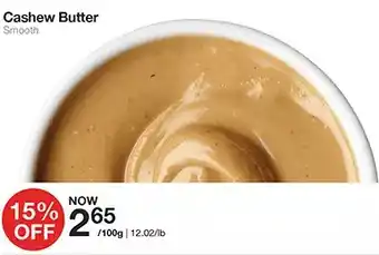Bulk Barn Cashew butter offer