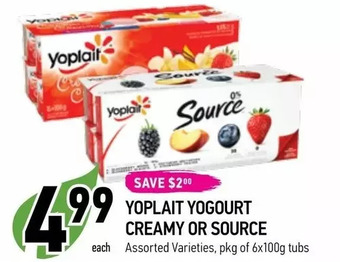 Coppa's Fresh Market Yoplait yogourt creamy or source offer