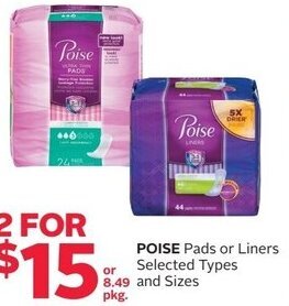 Rexall Poise Pads Or Liners offer