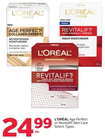 Rexall L'oréal Age Perfect Or Revitalift Skin Care offer