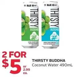 Rexall Thirsty Buddha Coconut Water 490ml offer
