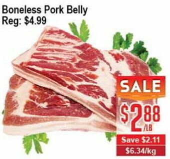 Skyland Foodmart Boneless Pork Belly offer