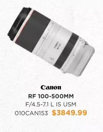 Henry's Canon rf 100-500mm f/4.5-7.1 l is usm offer