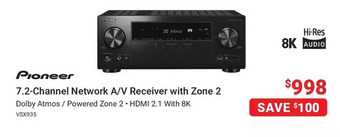 Visions Electronics 7.2-channel network a/v receiver with zone 2 offer