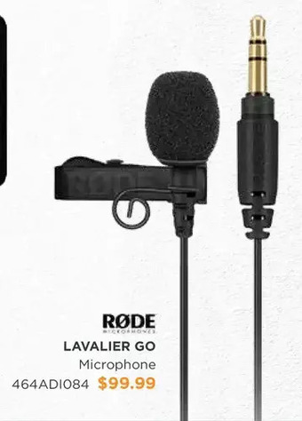 Henry's Rode lavalier go microphone offer