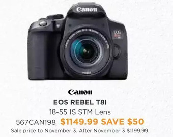 Henry's Canon eos rebel t81 18-55 is stm lens offer