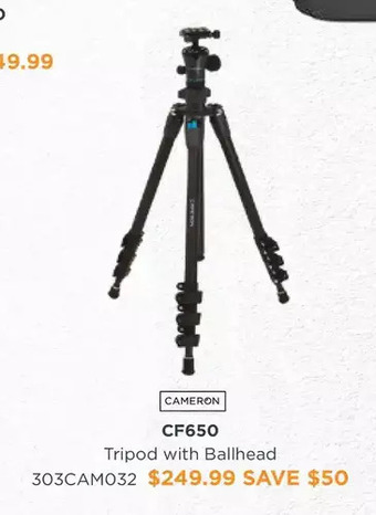 Henry's Cameron cf650 tripod with ballhead offer