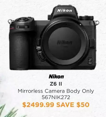 Henry's Nikon z6 ii mirrorless camera body offer
