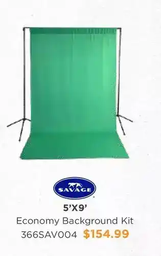 Henry's Savage 5' x 9' economy background kit offer